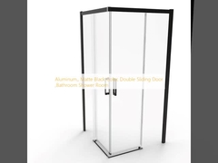 Aluminum,, Matte Black Color, Double Sliding Door ,Bathroom Shower Room