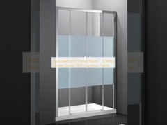 Glass Bathroom Shower Room， Folding Shower Screen With Aluminum Frame